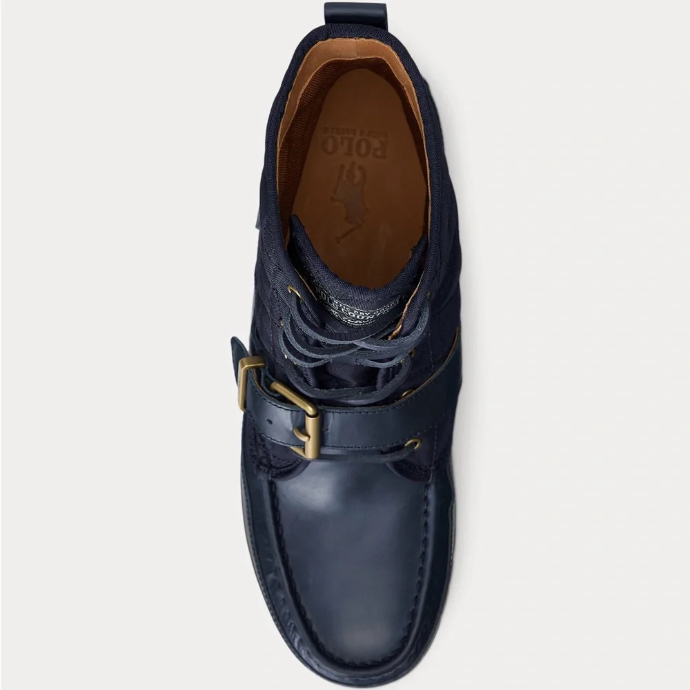 Polo Ralph Lauren Ranger Leather & Quilted Canvas Boot - Picture 4 of 4